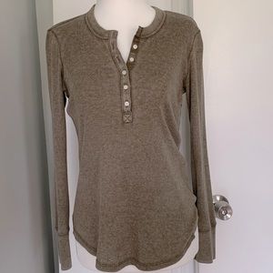 Robbed button front Henley